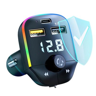 Αγορά Οθόνη LED Bluetooth Αμαξοκίνητο FM πομπό Γρήγορη φόρτιση Χέρια Δωρεάν κλήσεις online manufacture