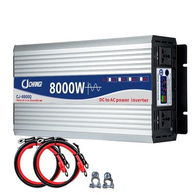 kaufen 8000 Watt Auto-Leistungsumrichter DC 12V 24V zu AC 110V 220V reiner Sinuswellenwandler online manufacture